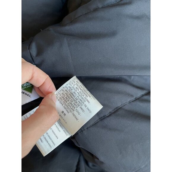 Diesel Black Coat Size Small - Picture 15 of 16